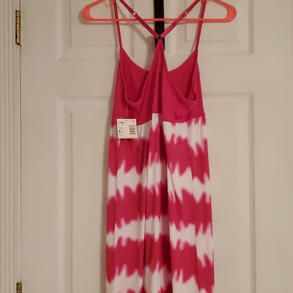 NWT Pink/White Tie Dye Maxi Dress - Picture 8 of 10